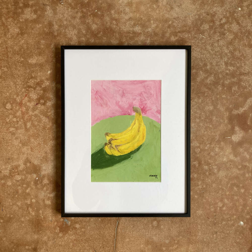 adesane oil pastel art 5 bananas