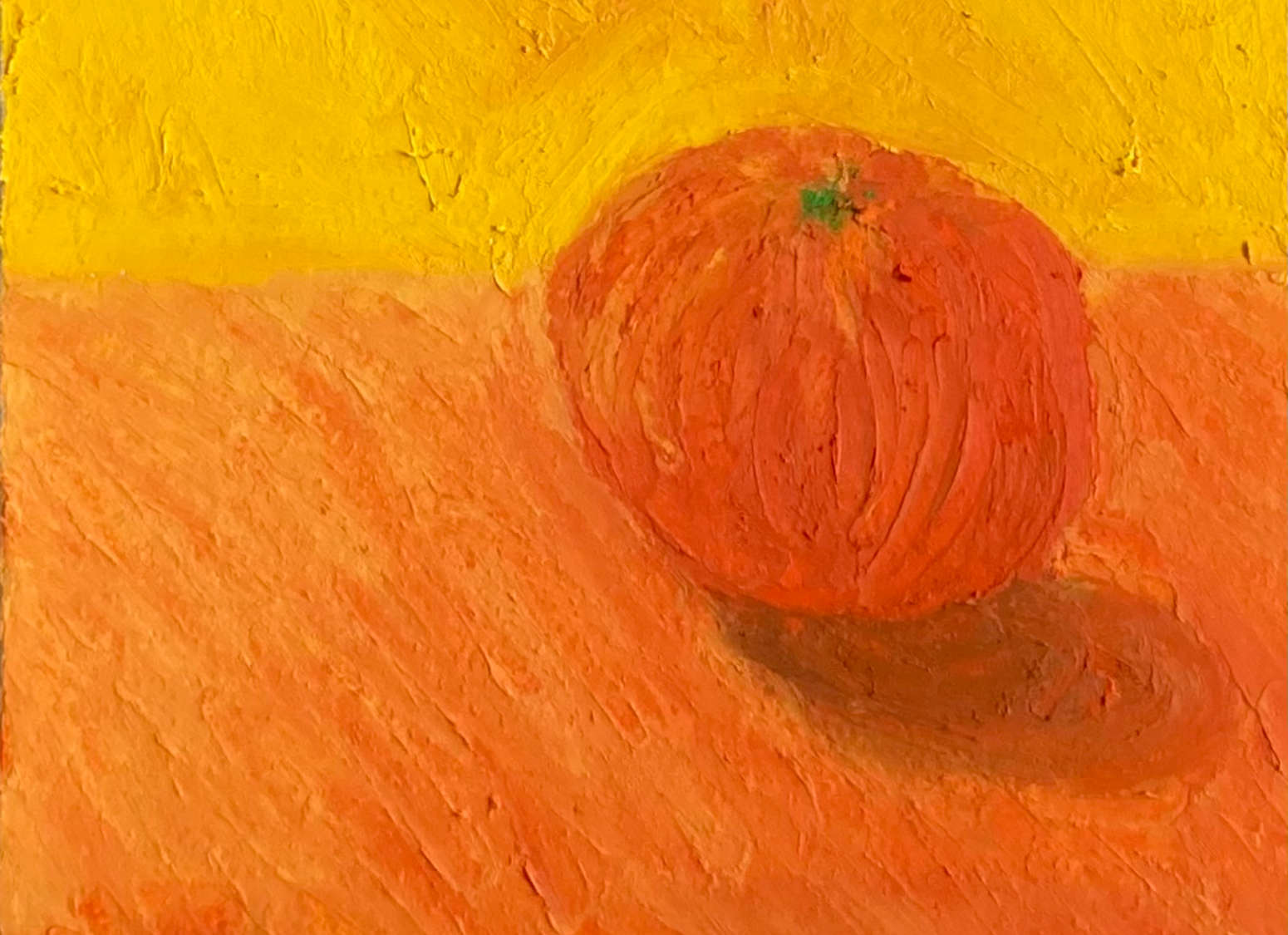 adesane oil pastel art orange